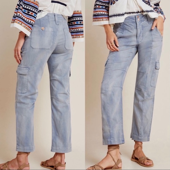 Anthropologie Pants - Anthropologie Mineral Wash High Waist Cargo Pants